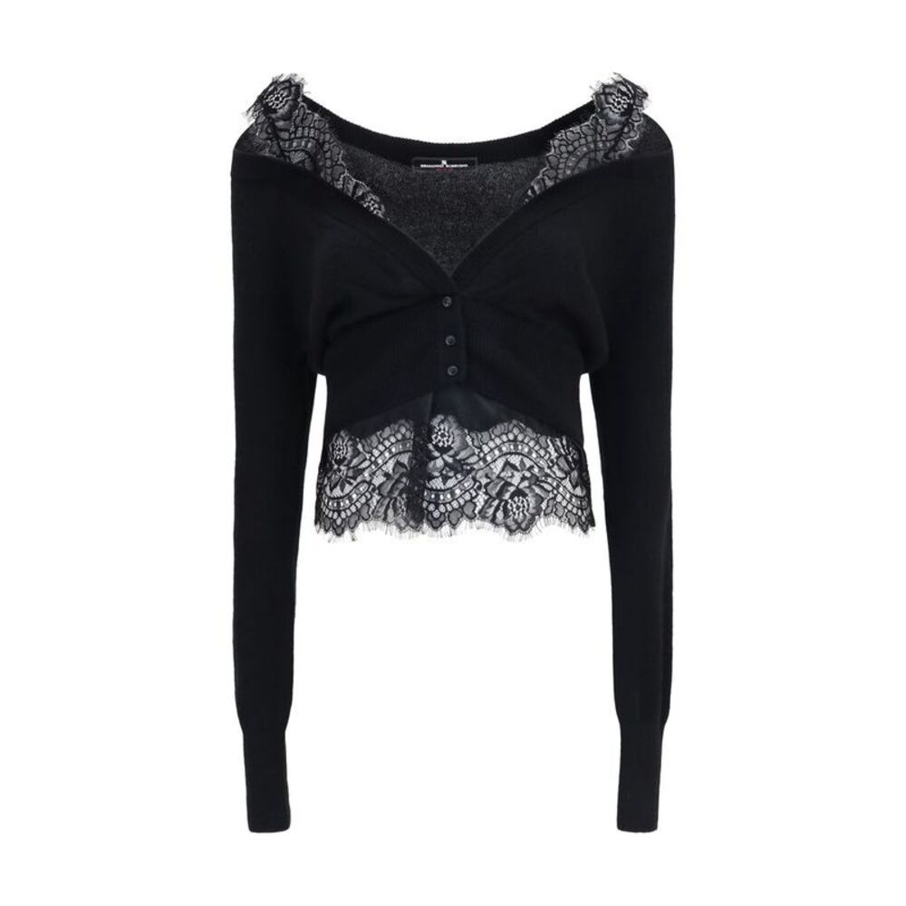 Ermanno Scervino Black Cashmere Women's Cardigan